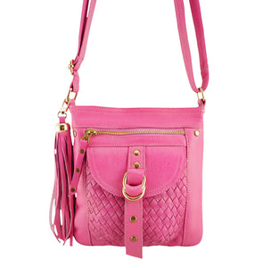 Cadelle Leather Jamie Crossbody Fushia