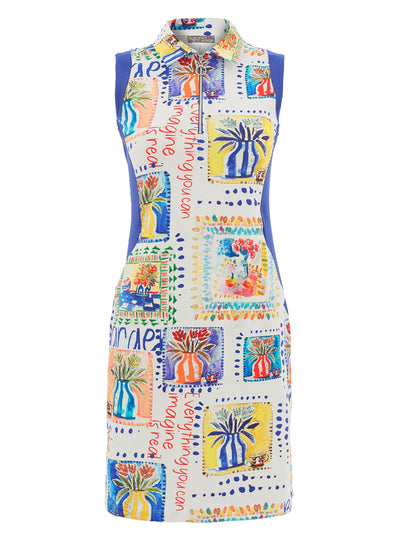 Dolcezza  'MY HANDMADE GARDEN' DRESS WITH ZIP NECKLINE - STYLE 26627.