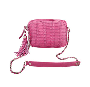 Cadelle Leather Beatrix Crossbody Fuchsia