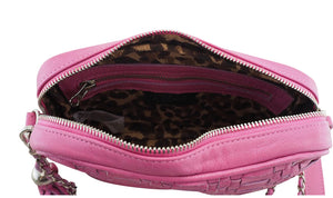 Cadelle Leather Beatrix Crossbody Fuchsia