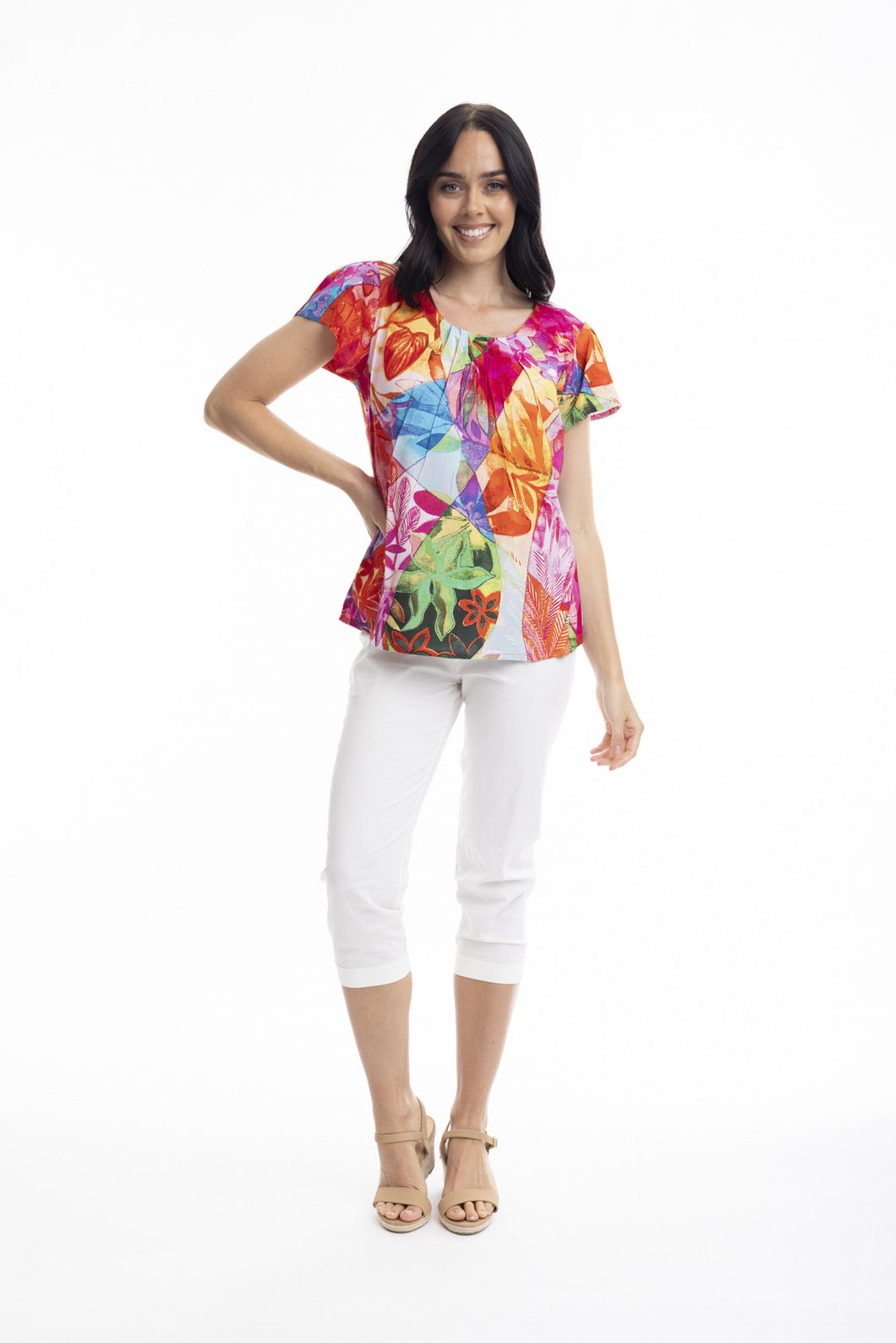 Orientique Jozani Cap Sleeve Top