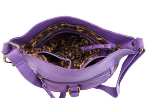 Cadelle Leather Millie Crossbody Bag | Violet.