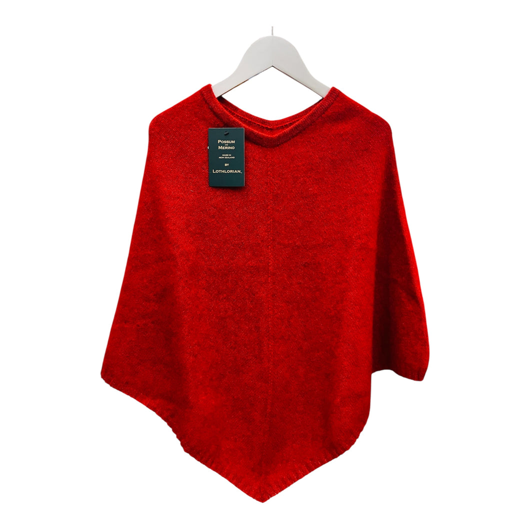 Lothlorian knit plain poncho possum/Merino Pumpkin