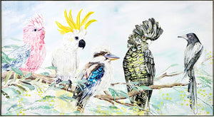 Look Birds Painting framed canvas