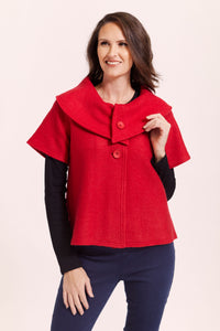 See Saw Wool  Collared Crop red