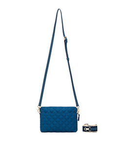 Black caviar Tribeca Quilted Kiara Navy Crossbody/Clutch