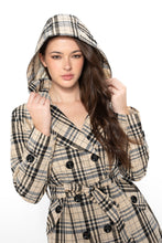 Load image into Gallery viewer, Trench coat checked design
