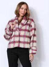 Load image into Gallery viewer, Alison Sheri Alison Sheri Brushed Jacquard and Woven Fabric Boxy Short Coat
