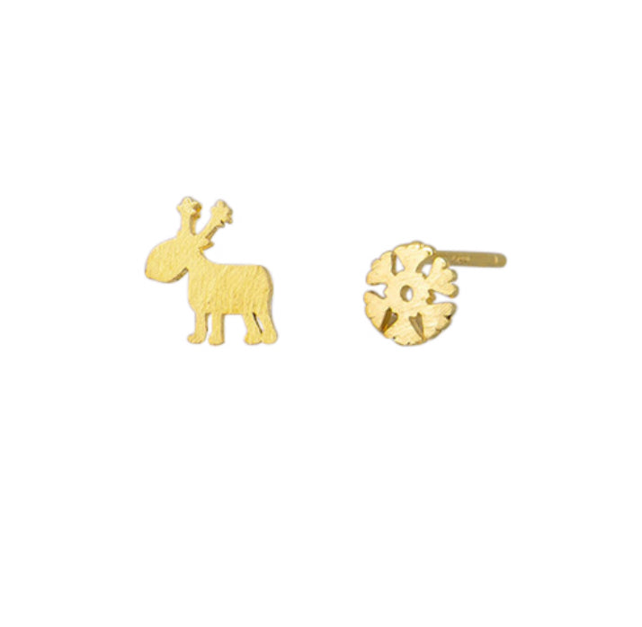 Tiger tree Gold Buddy and Snowflake Studs