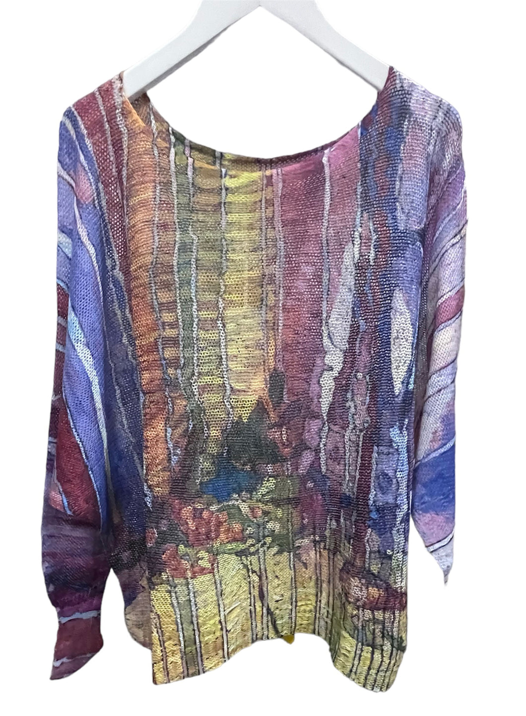 I Picasso print light weight knit made in Italy