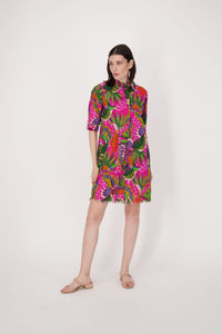 Spanner tropic linen shift dress