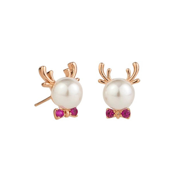 Tiger Tree Come Blitzen Reindeer Studs