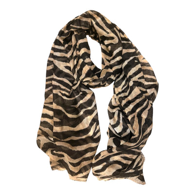 Fine Australian merino scarf tiger