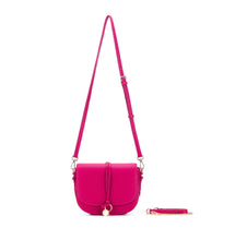 Load image into Gallery viewer, Black caviar Antonia Magenta Crossbody Bag
