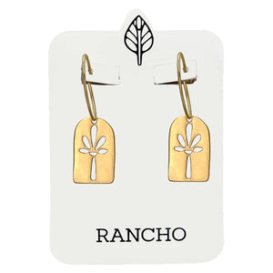 Rancho Gold plant earrings