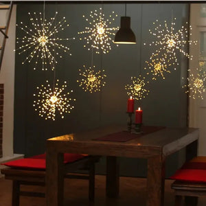 Led light hanging starburst lamp