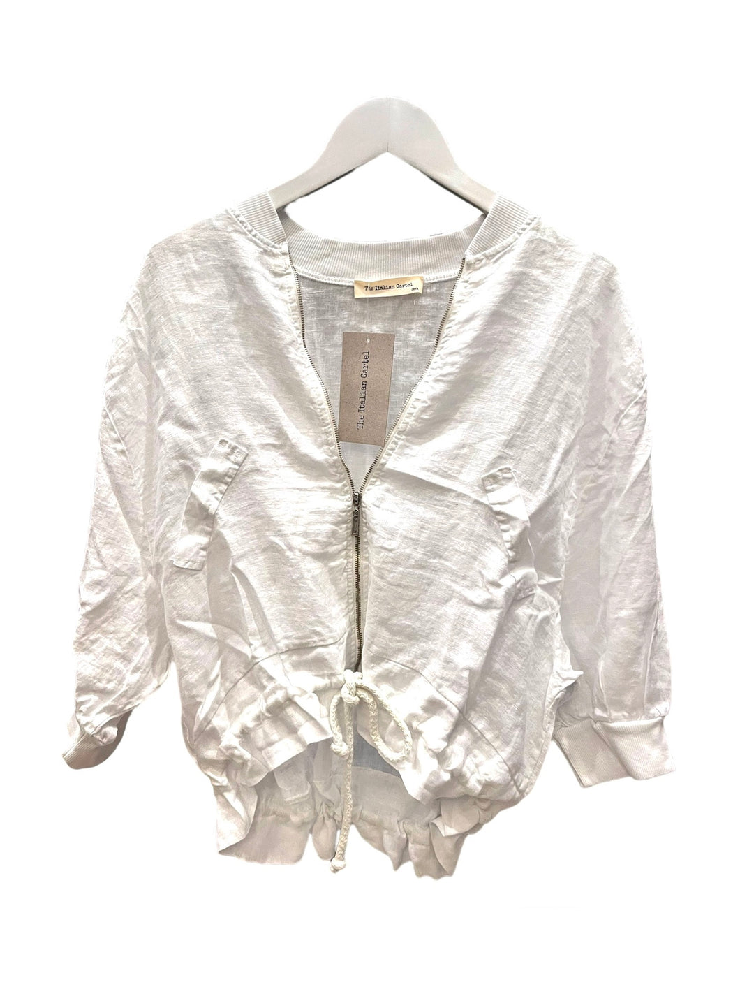 Summer linen jacket white Italian Cartel