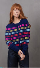 Load image into Gallery viewer, Bridge &amp; Lord Lucia Multi Stripe Cardi | Blue
