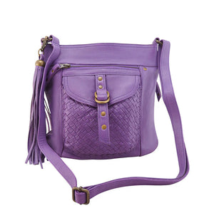 Cadelle Leather Millie Crossbody Bag | Violet.