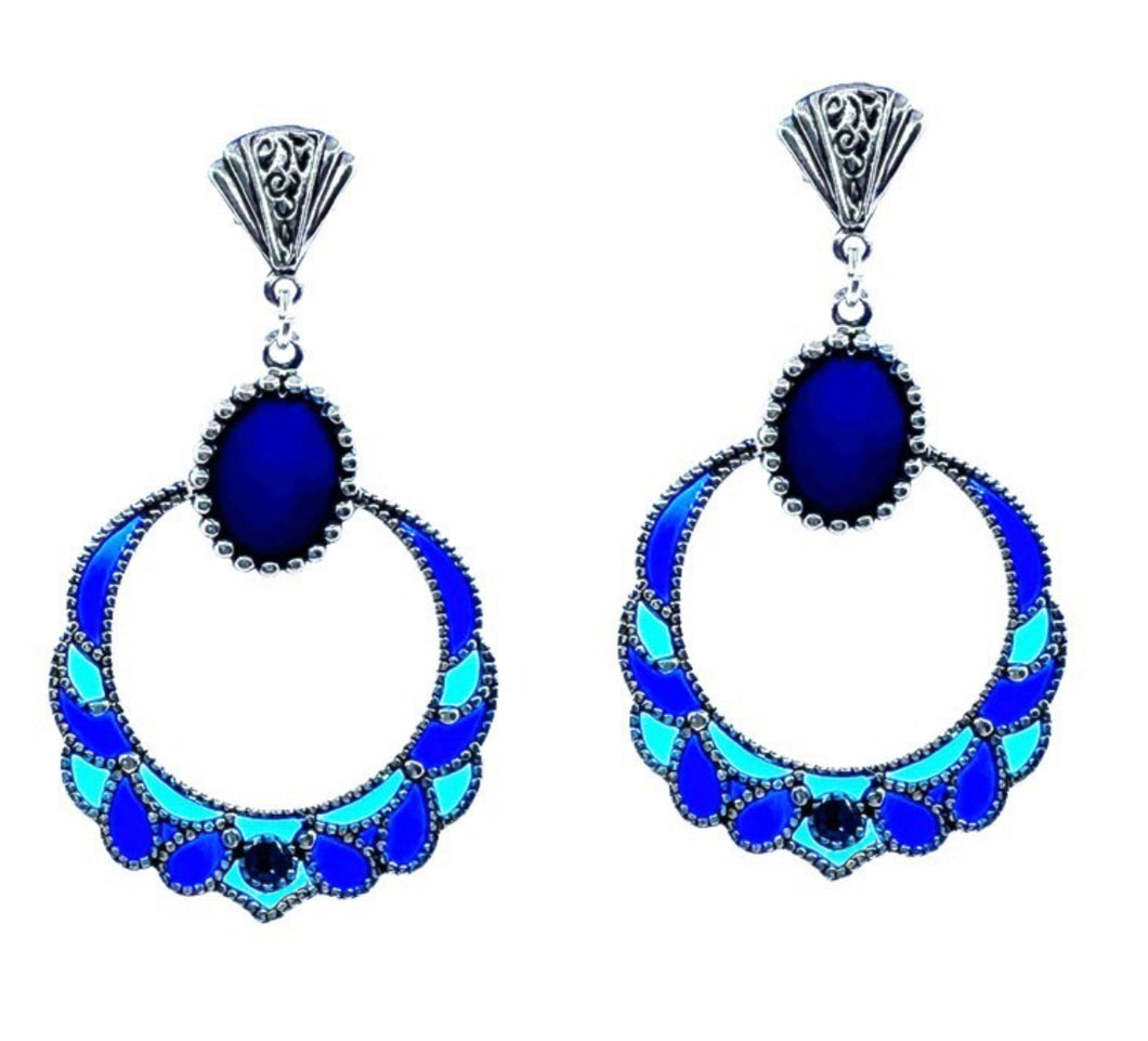 Au Bout des Reves earings Calicia blue