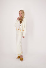 Load image into Gallery viewer, Gabby Isabella flower hem denim jacket
