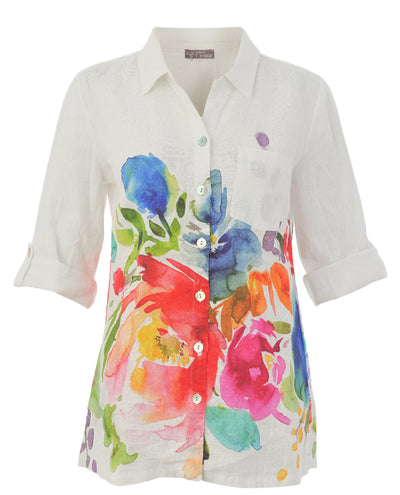 DOLCEZZA Dolcezza 'Spring Delight' Linen Top | 26702