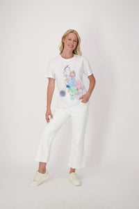 Gabby Isabella 100% Cotton Isabella Flower appliqué Tshirt