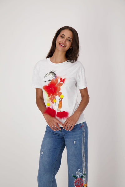 Gabby Isabella 100% Cotton Gabriella  appliqué Tshirt