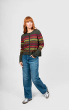 Load image into Gallery viewer, Bridge &amp; Lord Lucia Multi Stripe Cropped Cardigan.
