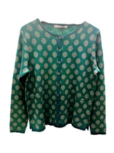 Load image into Gallery viewer, Mansted eco spot dot cardi 99 green
