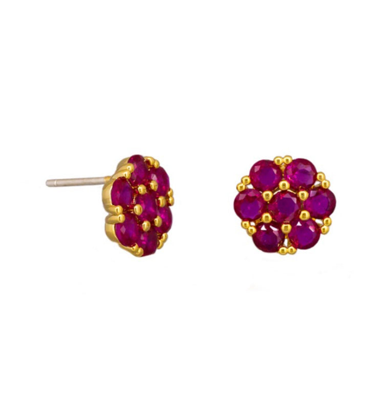 Tiger tree Ruby Crystal Elleth earings