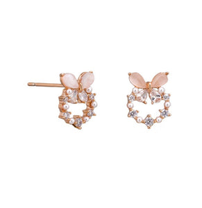 Tiger tree earnings Rose Gold Butterfly Garland