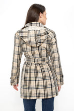 Load image into Gallery viewer, Trench coat checked design
