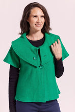 Load image into Gallery viewer, See Saw Wool  Collared Crop Coat  emerald
