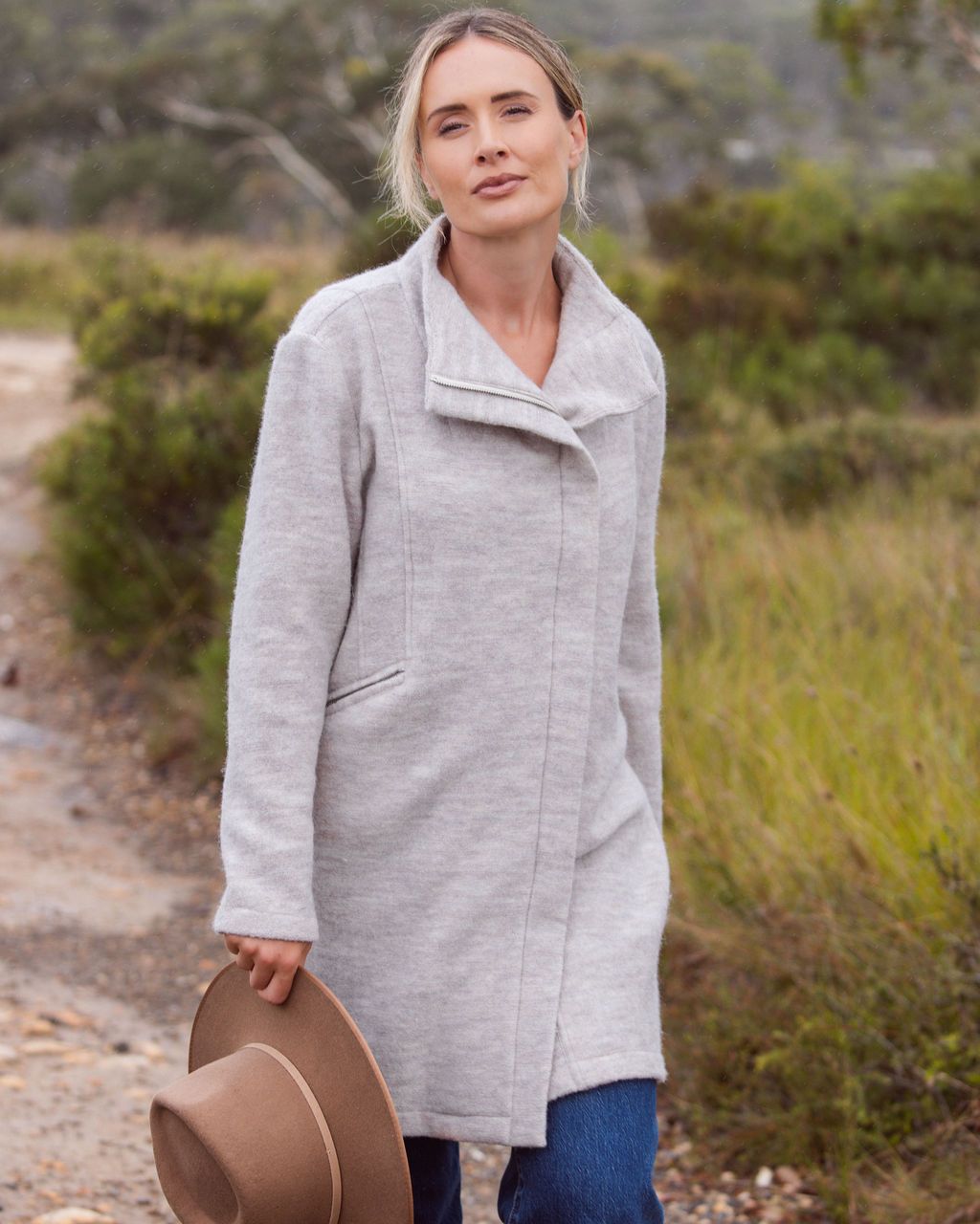 See Saw Wool LL panel zip natural