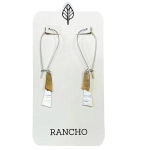 Rancho gold/ silver hoop earrings