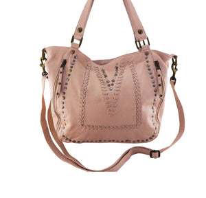 Cadelle leather Mila Stitch & Stud Leather
Tote misty rose