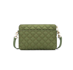 Black caviar Tribeca Quilted Kiara khaki Crossbody/Clutch