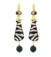 Load image into Gallery viewer, TARATATA - LEVER BACK EARRINGS FANTAISIE
ZEBRA
