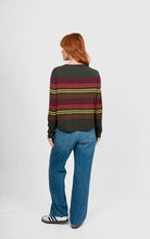 Load image into Gallery viewer, Bridge &amp; Lord Lucia Multi Stripe Cropped Cardigan.
