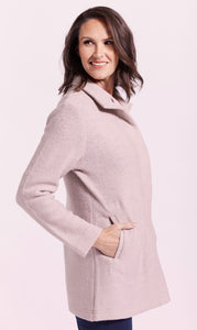 See Saw Wool Funnel Neck Coat  stone