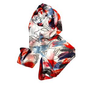 Wearable art silk  scarf Picasso