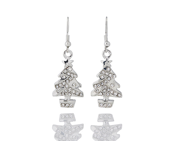 Firucci crystal earings christmas tree