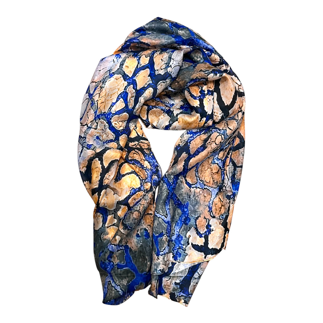 Wearable art scarf the silk samphire gold