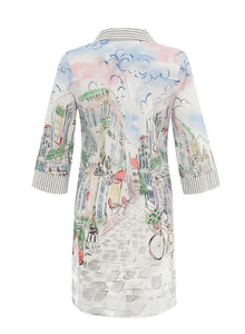 Dolcezza Sunday Afternoon Dress 25725 - Cafe Print
