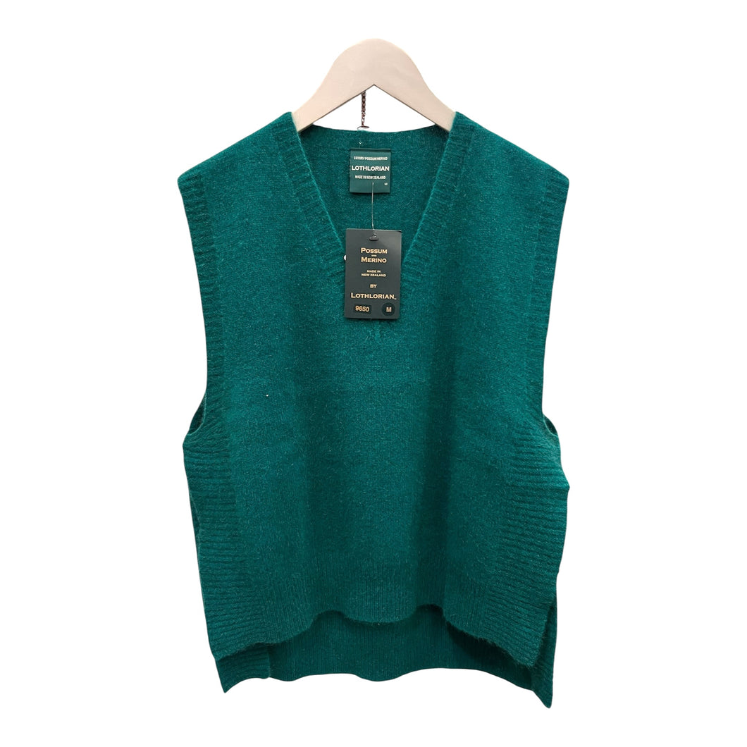 Lothlorian possum/merino Ride vest Emerald