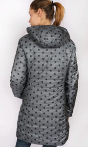 Sabena Down Puffer jacket reversible polka dots