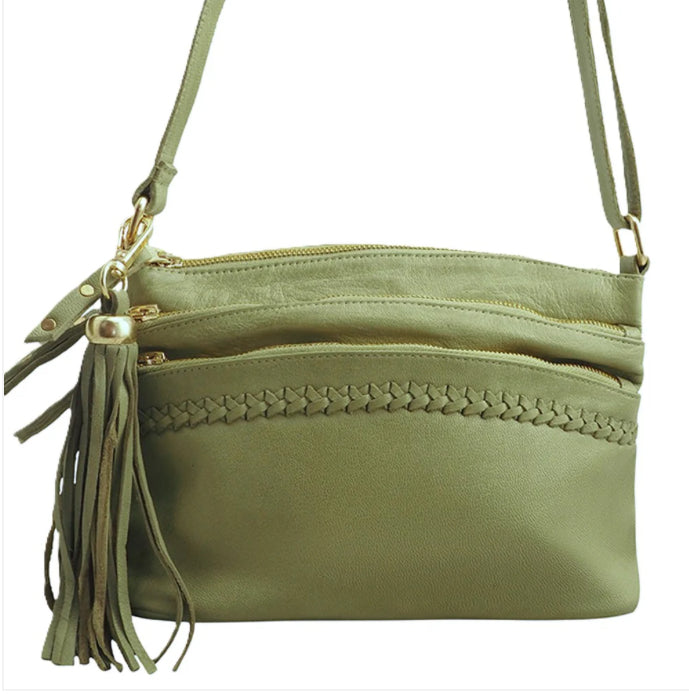 Cadelle leather Bridgette Olive