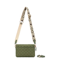 Load image into Gallery viewer, Black caviar Tribeca Quilted Kiara khaki Crossbody/Clutch
