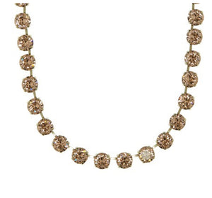 FIRUCCI  LIGHT PEACH AUSTRIAN CRYSTAL STRAND NECKLACE.